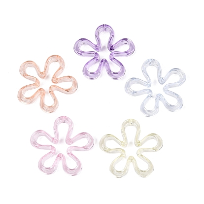 Transparent Acrylic Beads, Flower