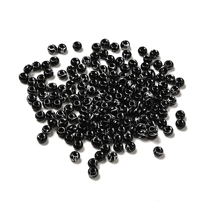 6/0 Opaque Glass Seed Beads, Round Hole, Rondelle