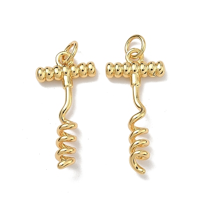 Латунные подвески, подвески в виде штопора, долговечный, без кадмия и без свинца, стойки покрытие