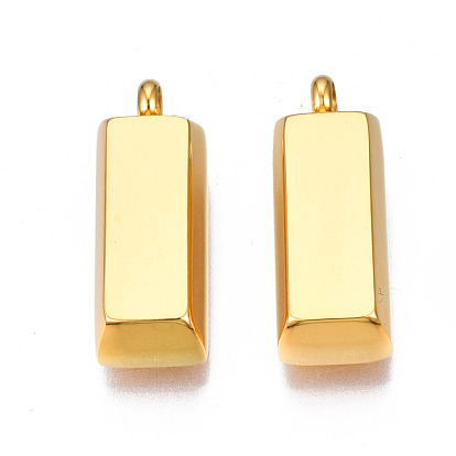 201 Stainless Steel Pendants, Cuboid