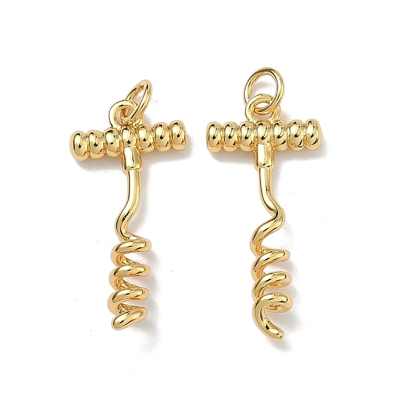 Латунные подвески, подвески в виде штопора, долговечный, без кадмия и без свинца, стойки покрытие