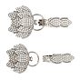2Fermoirs à pression en alliage de strass à motif floral (pièces), accessoires pour manteaux