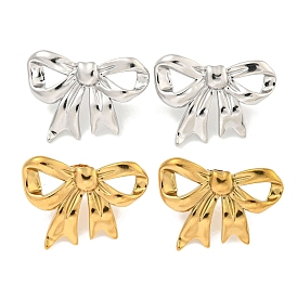 304 Stainless Steel Ear Studs, Bowknot