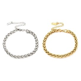 304 Stainless Steel Wheat Chain Bracelets for Women