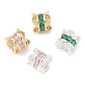 Латунные микро проложить Цирконий Европейский бисером, долговечный, бусины с большим отверстием