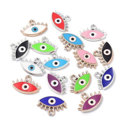CCB Plastic Enamel Pendants, Evil Eye