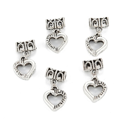 Tibetan Style Alloy Pendants, Heart