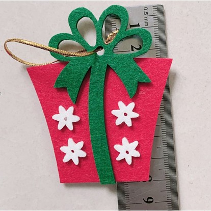 Felt Pendant Decorations, Christmas Theme, Gift Box