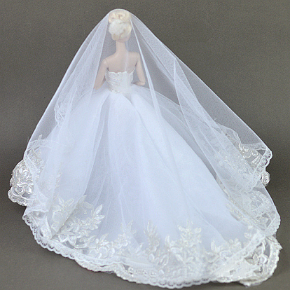 Gauze Doll Wedding Dress, Doll Clothes Outfits, Fit for American Girl Dolls Party