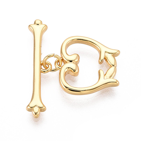 Латуни Переключить застежками, без никеля , сердце