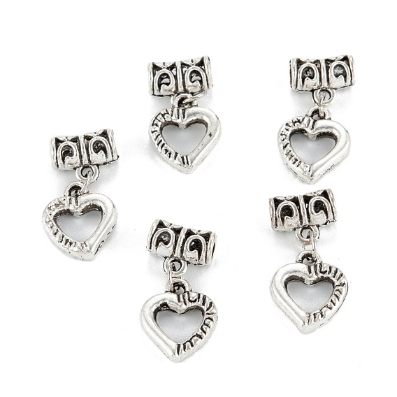 Tibetan Style Alloy Pendants, Heart