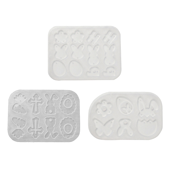 Силиконовые формы для изготовления пасхальных подвесок своими руками, формы для литья смолы, для уф-смолы, изготовление изделий из эпоксидной смолы, кролик