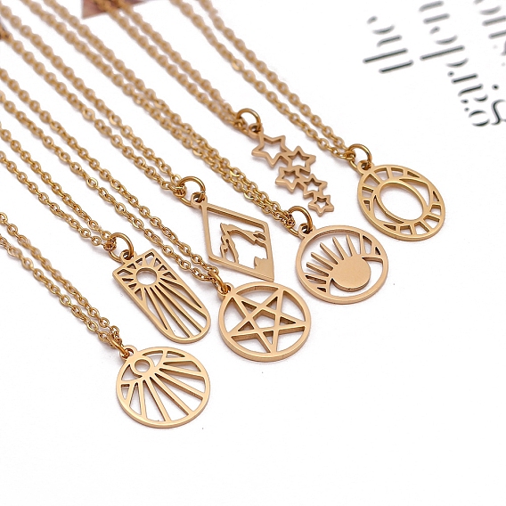 201 подвесные из нержавеющей стали ожерелья, ожерелья-цепочки для женщин