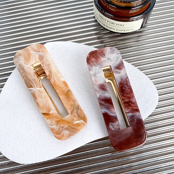 Акриловая крокодил заколки, для женщин девушек, прямоугольные