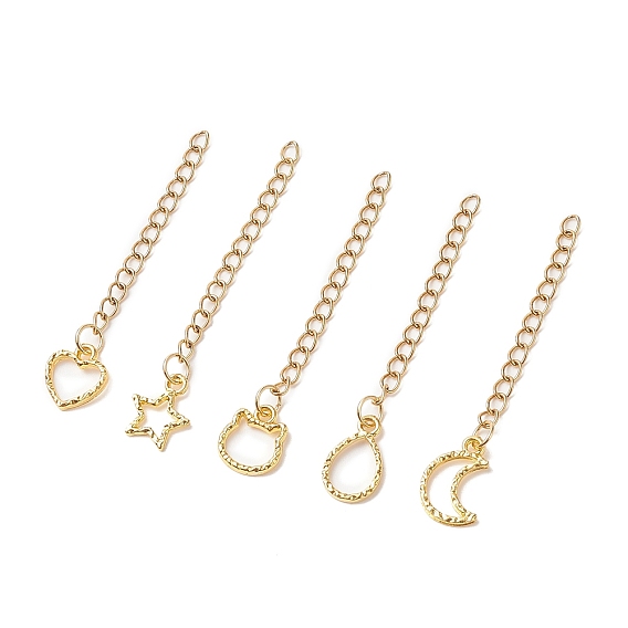 Ионное покрытие (ip) 304 удлинители бордюрной цепи из нержавеющей стали, концевые цепи с язычками из цинкового сплава, разнообразные