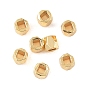 SHEGRACE Brass Beads, Cube, Faceted, Cadmium Free & Nickel Free & Lead Free