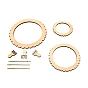 Wooden Knitting Plates Set, with Combs & Iron Needles, Ring