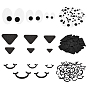 60Pcs 3 Styles Felt Craft Doll Mouth & Eye & Nose, for DIY Doll Toys Puppet Plush Animal Making