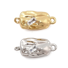 Brass Micro Pave Clear Cubic Zirconia Box Clasps