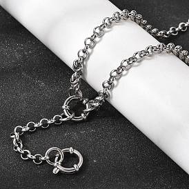 4.5мм 201 цепочки-роло из нержавеющей стали для мужчин и женщин, не тускнеет