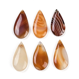 Подвески из натурального агата (окрашенного и нагретого), слезинки