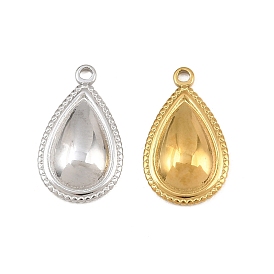304 Stainless Steel Pendants, Teardrop Charms