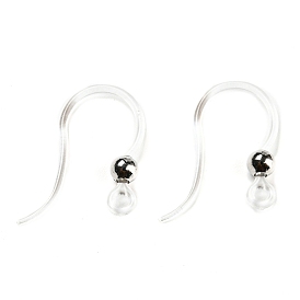 Resin Earring Hooks, Ear Wire, Flat French Hooks with Ball