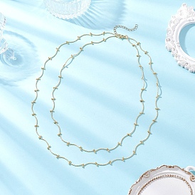 Латунные двухслойные ожерелья, ожерелья с закрученной цепочкой