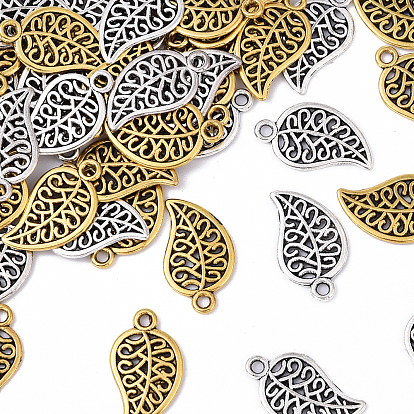 40 шт 2 цвета подвески из сплава в тибетском стиле, без свинца и без кадмия, лист