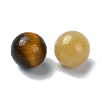 Mixed Gemstone Round Ball Beads, Sphere Beads, No Hole/Undrilled