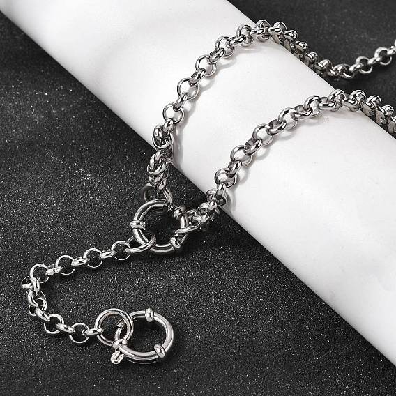 4.5мм 201 цепочки-роло из нержавеющей стали для мужчин и женщин, не тускнеет