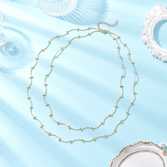 Латунные двухслойные ожерелья, ожерелья с закрученной цепочкой