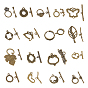 Alloy Toggle Clasps, Mixed Shape