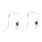 Resin Earring Hooks, Ear Wire, Flat French Hooks with Ball