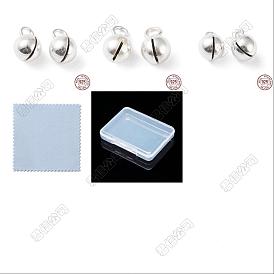 6 Stück 3 Stile 925 Sterling Silber Anhänger, klangvoller Glockenanhänger