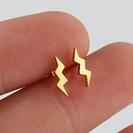 Stylish Stainless Steel Lightning Geometric Earrings for Women