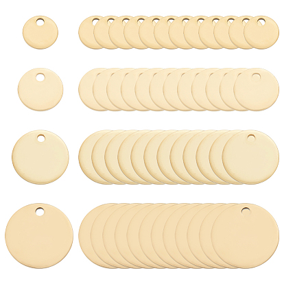 120шт 4 стиль 201 подвески из нержавеющей стали с лазерной резкой, штамповка заготовок тегов, плоско-круглые