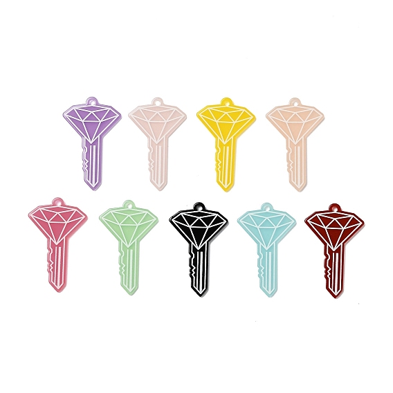 Непрозрачные акриловые подвески, ключ