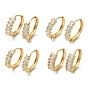 Micro cuivres ouvrent zircons boucles d'oreilles