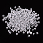 Acrylic Horizontal Hole Letter Beads, Cube, 6x6x6mm, Hole: 3.2mm