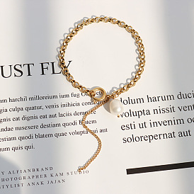 Fashionable Tassel Baroque Style Freshwater Pearl Bracelet for Women