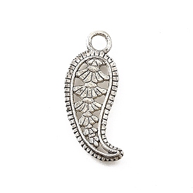 Сплавочные подвески тибетского стиля, без кадмия и без свинца, подвески-капли с цветком пейсли