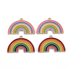 Стойки обшивки сплава эмали подвески, золотой свет, без кадмия, без никеля и без свинца, радуга