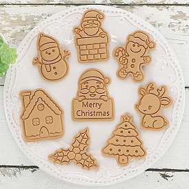 Christmas Plastic Cookie Candy Food Cutters Molds, for DIY, Kitchen, Baking, Kids Birthday Party Supplies Favors