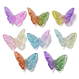 Двухцветные прозрачные акриловые бусины, бабочка