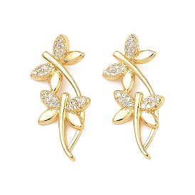 Латунные микро проложить кубического циркония подвески, стрекоза прелести, без свинца и без кадмия, долговечный, стойки покрытие