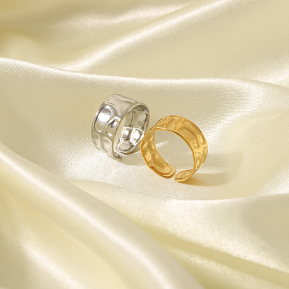 Регулируемые манжеты из нержавеющей стали с открытыми кольцами для женщин