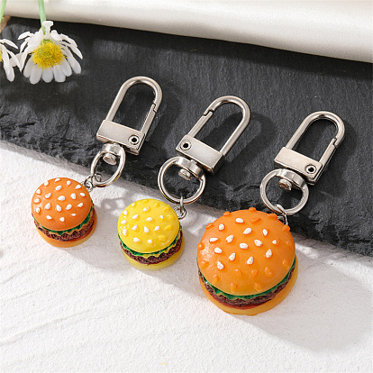 Creative Simulation Hamburger Keychain Mini Food Toy Pendant