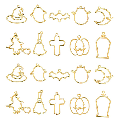 Подвески из цинкового сплава с открытой спиной, для diy уф смолы, эпоксидная смола, Прессованные цветочные украшения