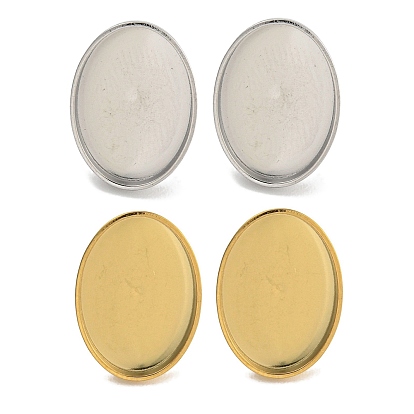 304 находка серег из нержавеющей стали, для женщин, овальные